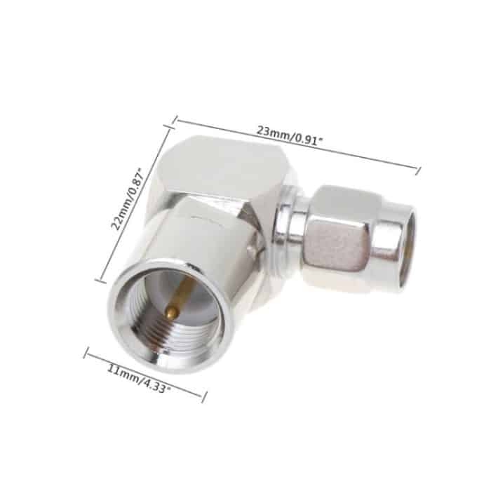 Beide SMA-Stecker auf FME RF-Stecker rechtwinklig Stecker gefalteter Adapter für Koaxialkabel – Bild 3
