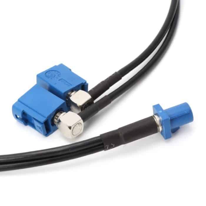 RG174 Typ Fakra C Stecker an 2 x Fakra C Buchsen Y Splitter Kombiniertes Kabel, Länge: 50 cm – Bild 5