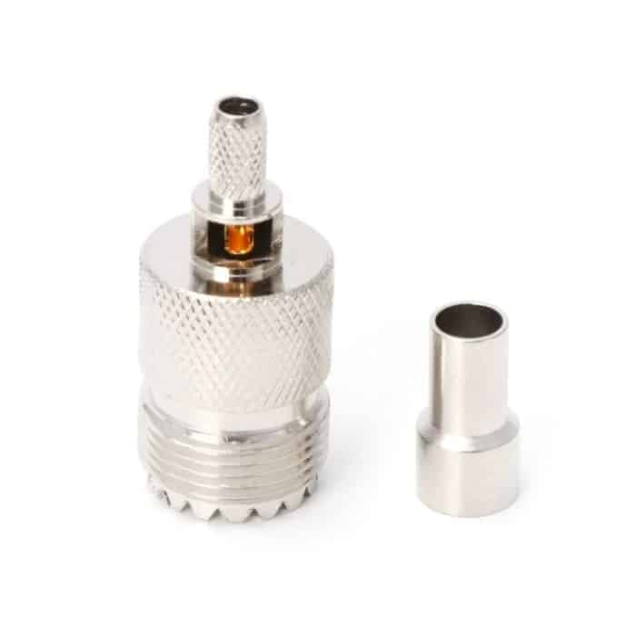 10 Stück UHF-Buchse SO239 gecrimpter HF-Stecker Koaxialadapter für 2,5 mm 160; RG316/160; RG179 und 160; 2,85 mm RG174 LMR100 – Bild 5