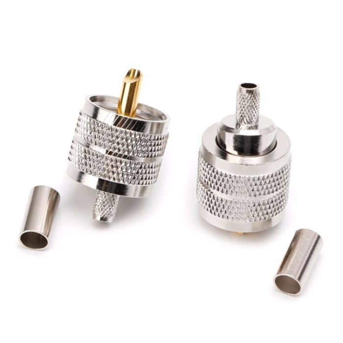 10 PCS UHF Stecker PL259 Stecker Crimp Stecker Adapter für RG58160;RG142160;/160;3D-FB – Bild 5