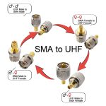 4-in-1-UHF-auf-SMA-HF-Koaxialstecker-Adapter – Bild 6