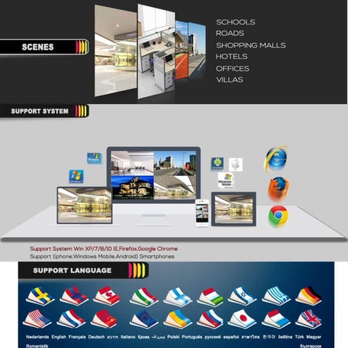 A4B5 4-Kanal 720P 1,0 Megapixel 4 x Bullet AHD-Kameras AHD DVR-Kit, unterstützt Nachtsicht/Bewegungserkennung, IR-Entfernung: 20 m, A4B5 Kit – Bild 17