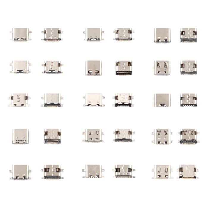 75 PC / Set USB-Typ C-Ladeöffnungsverbinder 6Pin / 12pin / 16pin / 14pin / 24pin für Huawei / Samsung / Xiaomi usw – Bild 3