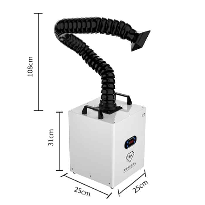 TBK618 220V Löttroptextraktor Industrielle Lötlötung Eisenrauchlasermarkierungsmarkierungsabzug Extraktor Mobile Reinigungsrauchapparat – Bild 2