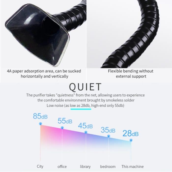 TBK618 220V Löttroptextraktor Industrielle Lötlötung Eisenrauchlasermarkierungsmarkierungsabzug Extraktor Mobile Reinigungsrauchapparat – Bild 5