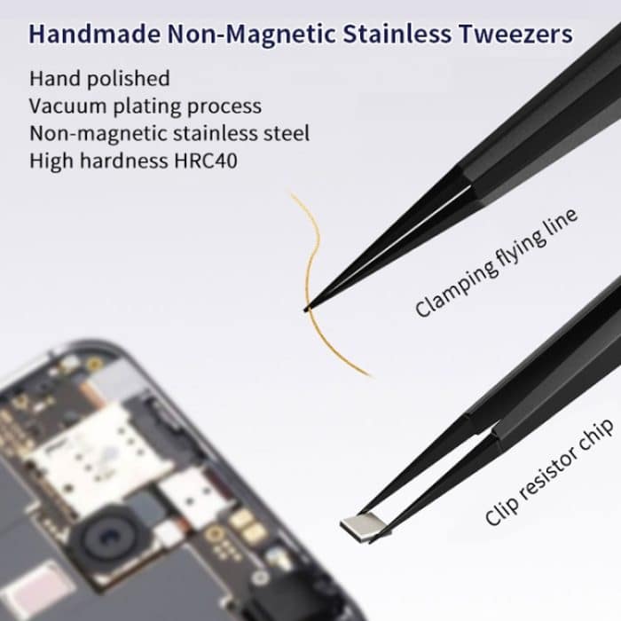 Qianli iNeezy FK-04 Edelstahl Extra scharfe, verdickte Pinzette Spitzpinzette – Bild 9