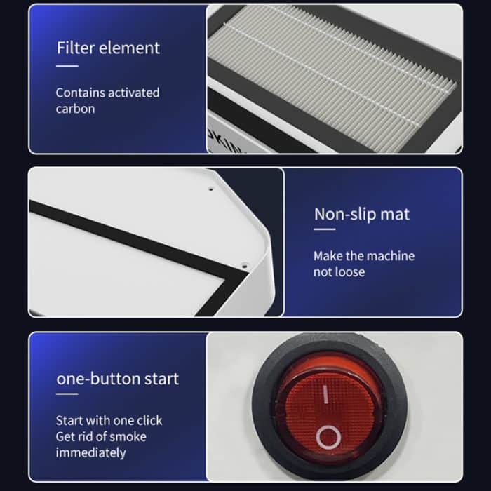 TBK-658 Tragbare Raucherinstrument Schweißen Rauch Rauch Nebelreiniger – Bild 8