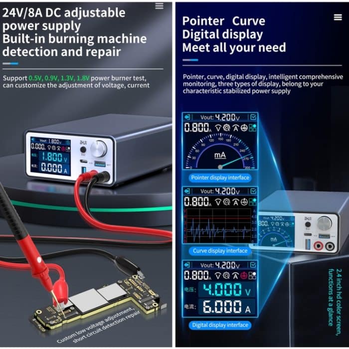 AIXUN P2408 Intelligentes Spannungsregler-Netzteil, EU-Stecker, P2408 EU Plug, P2408 US Plug – Bild 5