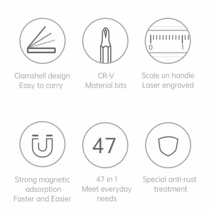 JAKEMY JM-8180 47-in-1 CR-V Präzisions-Magnetschraubendreher-Set, JM-8180 (Black), JM-8180 (White) – Bild 6