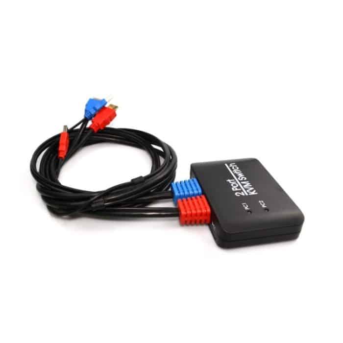 2 Anschlüsse USB HDMI KVM Switch Switcher mit Kabel für Monitor, Tastatur, Maus, HDMI Switch, Support U Disk Read – Bild 4