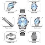 SKmei 1620 Zarte Strass Kreative Casual Wasserdichte Quarz Frauen Uhr Stahl Armband Uhr – Bild 4