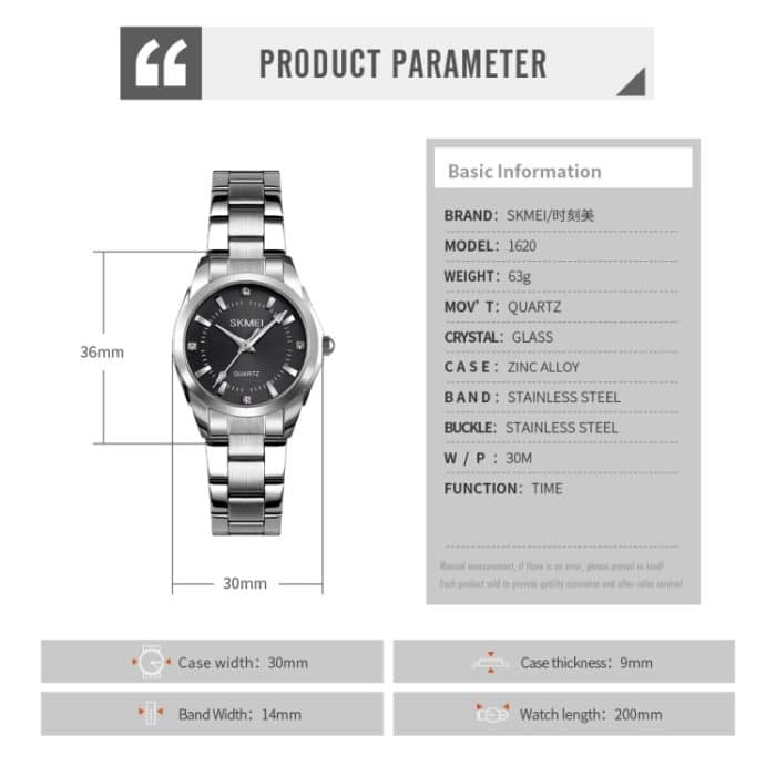 SKmei 1620 Zarte Strass Kreative Casual Wasserdichte Quarz Frauen Uhr Stahl Armband Uhr – Bild 7