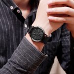 SKMEI 9204 Fashion Skeleton Rotierendes Zifferblatt Wasserdicht Business Mesh Gürtel Quarzuhr Herrenuhr – Bild 7