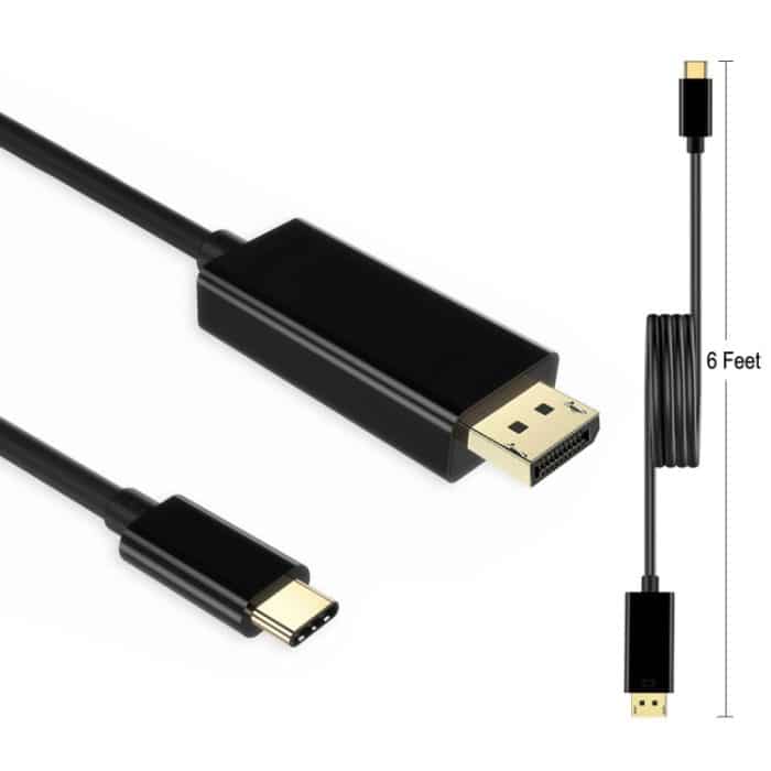 4K 60Hz Typ C zu DP DisplayPort DP-Adapterkabel anschließen, Kabellänge: 1,8 m – Bild 3