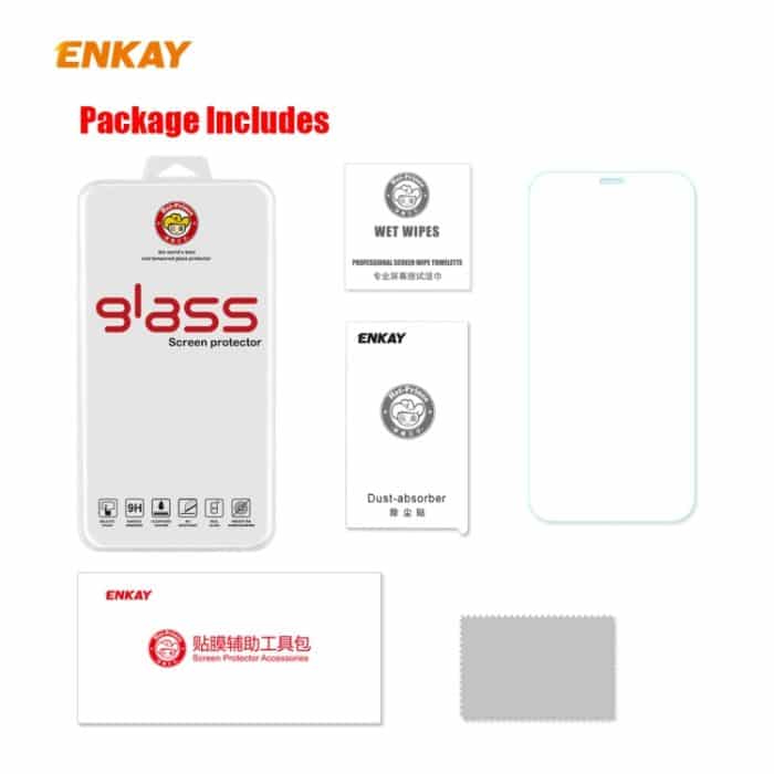 ENKAY Hat-Prince 0,26 mm 9H 2,5D explosionsgeschützte gehärtete Glasfolie mit gebogenen Kanten, For iPhone 12 mini, For iPhone 12 / 12 Pro, For iPhone 12 Pro Max – Bild 7