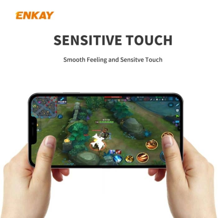 2 Stück ENKAY Hat-Prince 0,26 mm 9H 2,5D explosionsgeschützte gehärtete Glasfolie mit gebogenen Kanten, For iPhone 12 mini, For iPhone 12 / 12 Pro, For iPhone 12 Pro Max – Bild 4