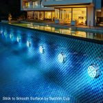 16 Farben 13 LEDs Unterwasserlicht Schwimmbad Tauchlicht Dimmbarer Saugnapf Unterwasserlampe – Bild 7