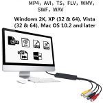USB-zu-RCA-Kabel 60+ Unterstützt Vista 64 / Win 7 / Win 8 / Win 10 / Mac OS – Bild 6