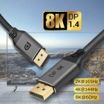 DisplayPort 1.4 8K HDR 60Hz 32,4 Gbit / s DisplayPort-Kabel für Video / PC / Laptop / TV, Kabellänge: 1 m – Bild 5