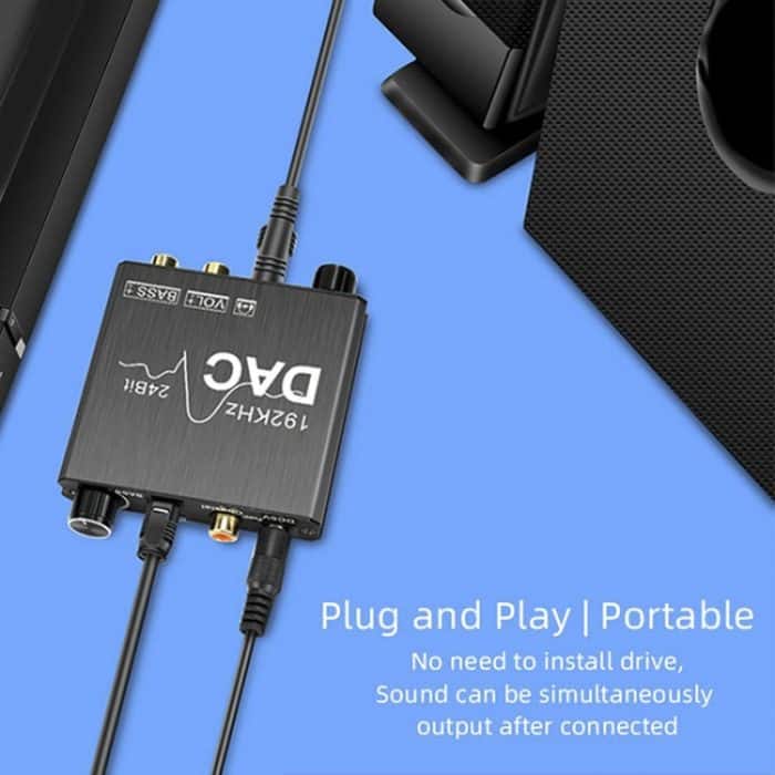 Digital-Analog-Audio-Wandler Stereo-Extraktor DAC-Verstärker Optisch SPDIF 192 kHz 24 Bit – Bild 9