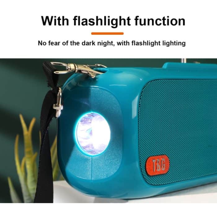 T&G TG613 TWS Solar tragbare Bluetooth-Lautsprecher mit LED-Taschenlampe, unterstützt TF-Karte/FM/AUX/U-Disk – Bild 14