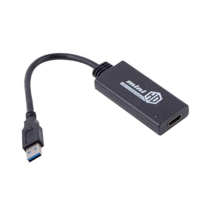 USB 3.0 zum HDMI HD-Wandlerkabel-Adapter mit Audio, Kabellänge: 20cm – Bild 3