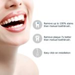 4 Stück Zahnbürstenköpfe und Kappen für Mornwell D01/D02 elektrische Zahnbürsten – Bild 4