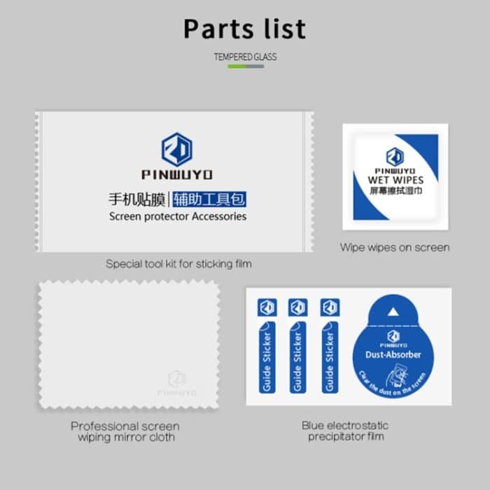 PINWUYO 9H 3D gebogener Vollbild-Explosionsschutz aus gehärtetem Glas, For iPhone 13 mini, For iPhone 13 / 13 Pro, For iPhone 13 Pro Max – Bild 7