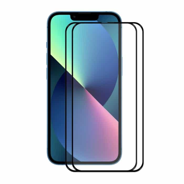 SYA001557101.jpg 2 Stück ENKAY Hat-Prince Vollkleber 0,26 mm 9H 2,5D Displayschutzfolie aus gehärtetem Glas mit vollständiger Abdeckung, For iPhone 13 mini 2pcs, For iPhone 13 / 13 Pro 2pcs, For iPhone 13 Pro Max 2pcs – Bild 1