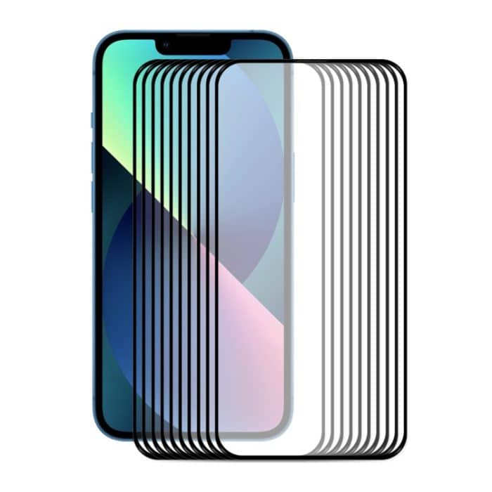 SYA001557301.jpg 10 Stück ENKAY Hat-Prince Vollkleber 0,26 mm 9H 2,5D Displayschutzfolie aus gehärtetem Glas mit vollständiger Abdeckung, For iPhone 13 mini 10pcs, For iPhone 13 / 13 Pro 10pcs, For iPhone 13 Pro Max 10pcs – Bild 1