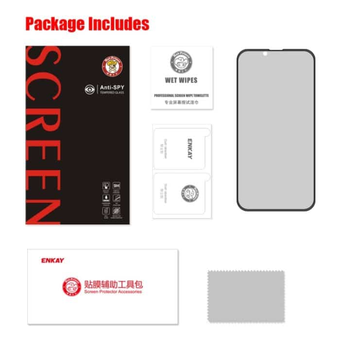 ENKAY Hat-Prince Full Coverage Anti-Drop Privacy Screen Protector Anti-Spionage-Hartglasfolie, For iPhone 13 mini (1 PC), For iPhone 13 / 13 Pro (1 PC), For iPhone 13 Pro Max(1 PC) – Bild 6