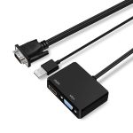 VGA bis HDMI-Adapter VGA-Splitter mit 3,5-mm-Audio-Konverter