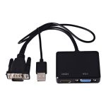 VGA bis HDMI-Adapter VGA-Splitter mit 3,5-mm-Audio-Konverter – Bild 2
