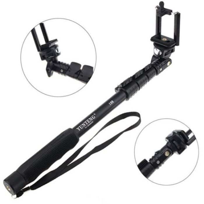 Yunneng 188 ausziehbares Handheld-Teleskop-Monopod für Kameras / Smartphones / Mobiltelefone – Bild 3