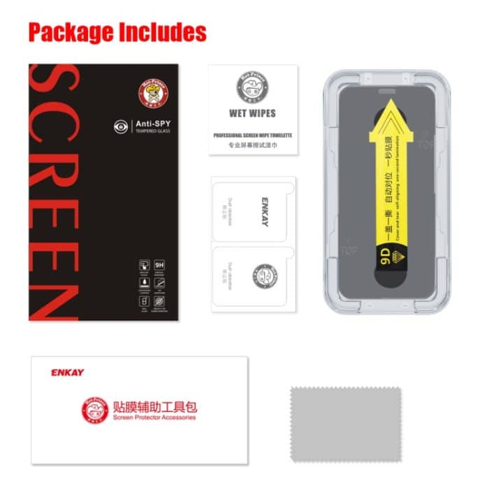 ENKAY Quick Stick Anti-Peeping-Hartglasfolie, For iPhone 11 Pro / X / XS, For iPhone 11 / XR, For iPhone 11 Pro Max / XS Max – Bild 10