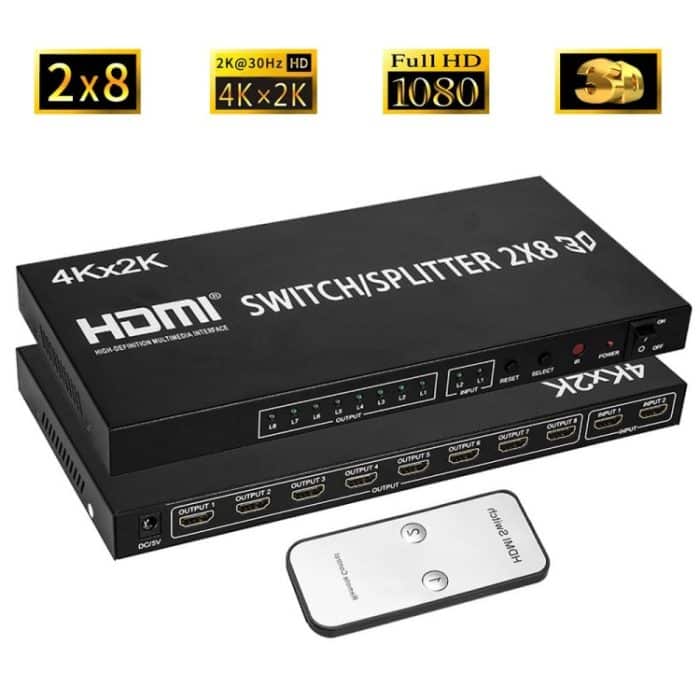 HDMI 2-in-8 Full HD 4K x 2K-Videoschalter – Bild 3