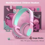 BOBo+ Niedliches Bluetooth 5.0 Bass-Geräuschunterdrückungs-Headset mit Mikrofon für Erwachsene und Kinder – Bild 3