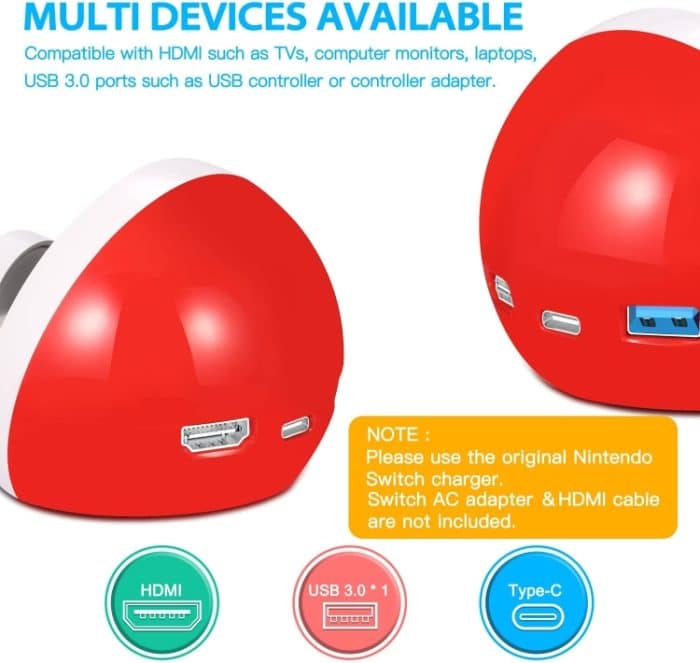 Multifunktionales Zubehör für die HDMI-Ladestation für Nintendo Switch – Bild 3