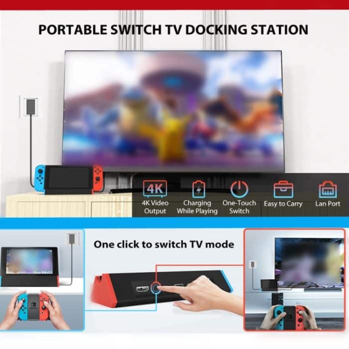 1000 Mbs LAN-Port 4K HDMI-Adapter für Nintendo Switch/Switch OLED (LAN-Modell) – Bild 8