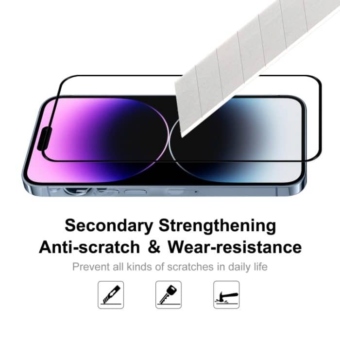 ENKAY Vollkleber 0,26 mm 9H 2,5D gehärtetes Glas Vollfolie für iPhone 14 Pro, For iPhone 14 Pro (1 PC), For iPhone 14 Pro (2 PCS), For iPhone 14 Pro (5 PCS), For iPhone 14 Pro (10 PCS) – Bild 3