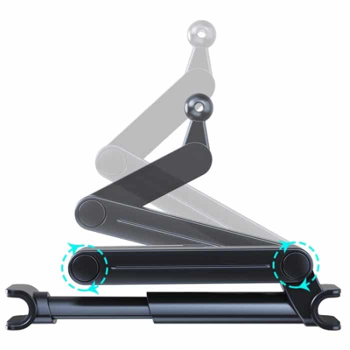 A081 + X159 Auto-Rücksitz-Kopfstützen-Tablet-Halterung, langer Arm, zusammenklappbare Halterung – Bild 3