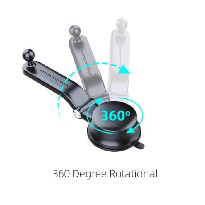 A190 + X157 Autotelefonhalter Armaturenbrett Sucker Mount Stand Einziehbarer Klemmarm – Bild 4