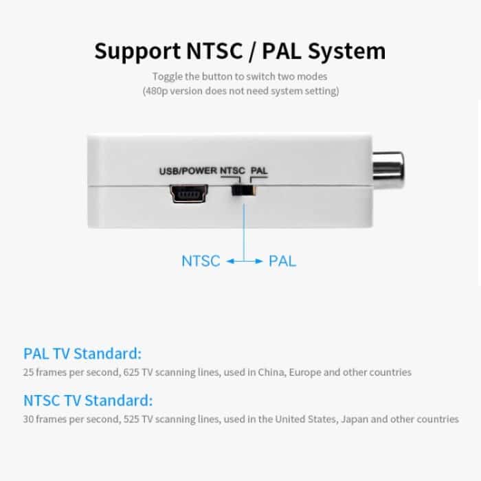 JSM Mini Size HD 1080P HDMI zu AV / CVBS Videokonverter-Adapter – Bild 4