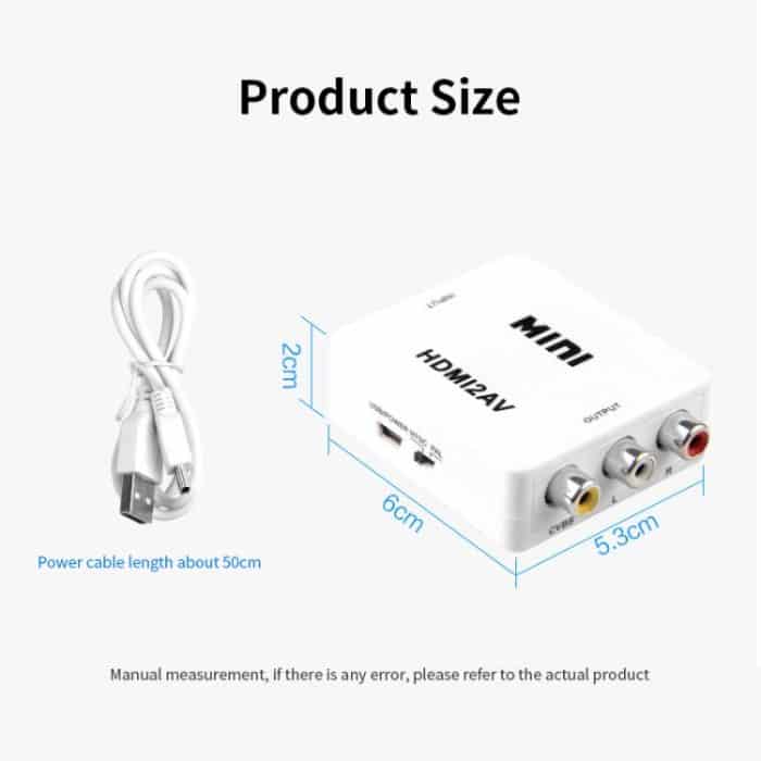 JSM Mini Size HD 1080P HDMI zu AV / CVBS Videokonverter-Adapter – Bild 8