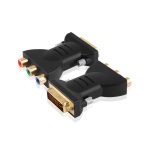 Vergoldeter DVI-I 24+5-Stecker auf 3 Cinch-vergoldeter Video-Audio-AV-Komponenten-Konverter