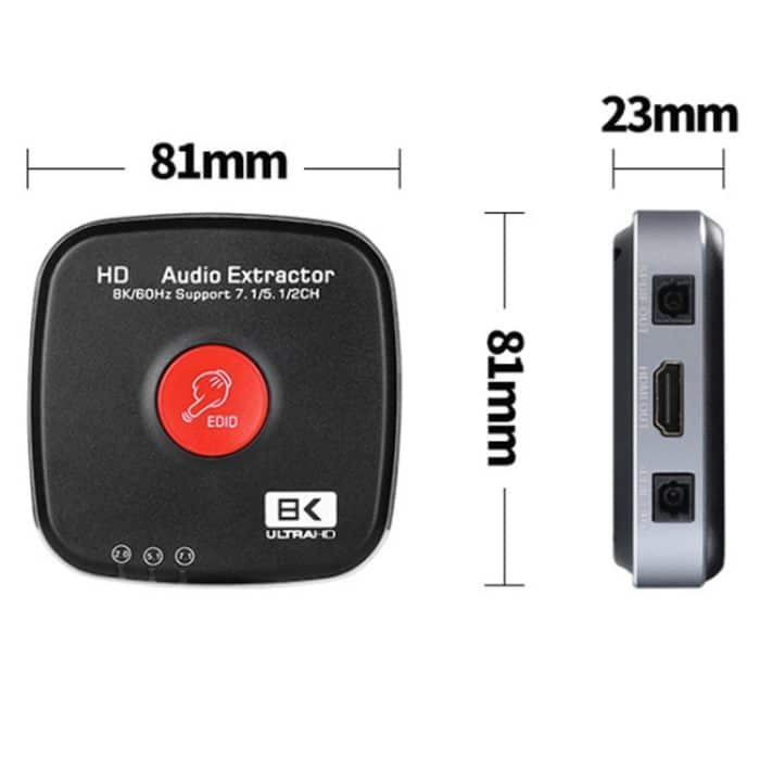 AYSA-11V21 8K/60Hz YbCr420 HDR10 Ausgang 7.1 HDMI8K Audio Separator 2.1 Audio Separator – Bild 3