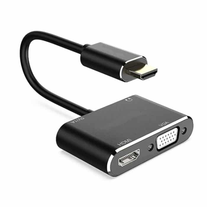 SYA0020237.jpg JUNSUNMAY 1080P HDMI zu HDMI + VGA Konverter Bildschirmsplitter Adapter – Bild 1