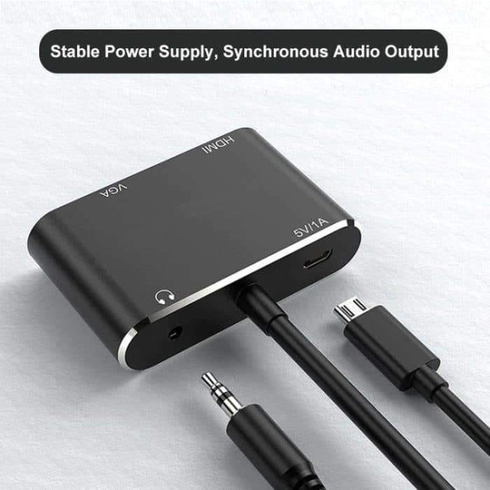 JUNSUNMAY 1080P HDMI zu HDMI + VGA Konverter Bildschirmsplitter Adapter – Bild 2