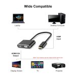 JUNSUNMAY 1080P HDMI zu HDMI + VGA Konverter Bildschirmsplitter Adapter – Bild 3