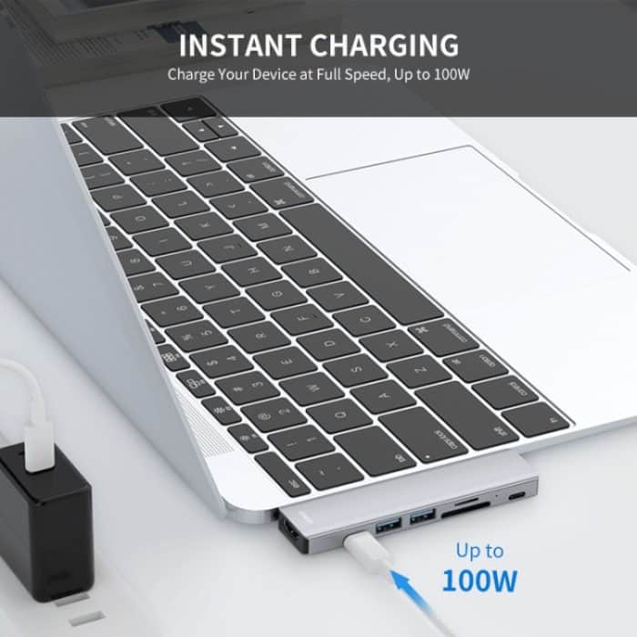 ENKAY Hat-Prince 7 in 2 Type-C zu 4K HDMI Docking Station Adapter Hub SD/TF Kartenleser – Bild 5